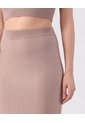 Falda Midi De Punto Con Pretina Elástica Mujer  Para Mujer Café Patprimo de Patprimo
