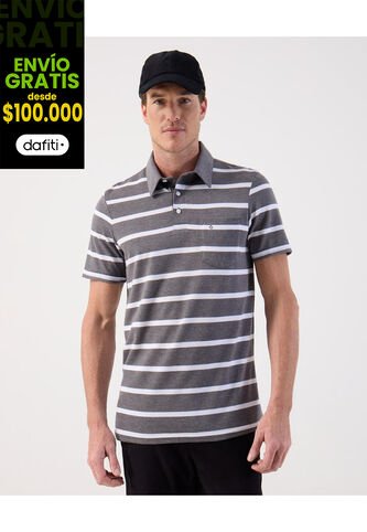 Polo  Para Hombre Cuello Maquina Con Bolsillo Color Gris Marca Patprimo #44112759 Patprimo