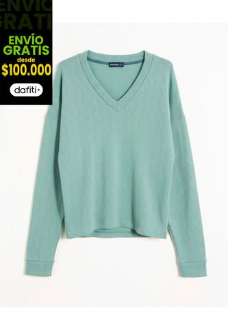 Saco  Para Mujer Cuello V Color Verde Marca Patprimo #30330661 Patprimo