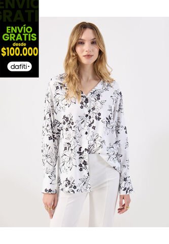 Camisa  Para Mujer Manga Larga Color Blanco Marca Patprimo #30010757 Patprimo