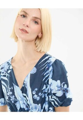 Vestido Para Mujer Manga Corta Color Azul Oscuro Marca Patprimo #30171007