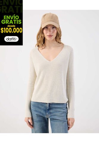 Saco  Para Mujer Cuello V Color Crudo Marca Patprimo #30330655 Patprimo