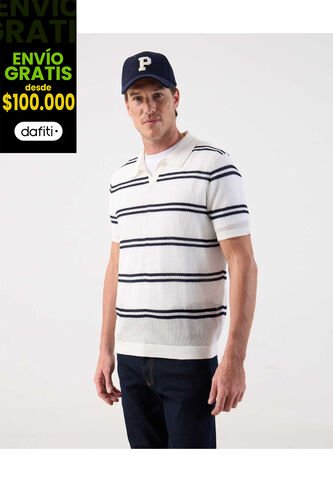 Camiseta  Para Hombre Manga Corta Cuello V Color Crema Marca Patprimo #44090943 Patprimo