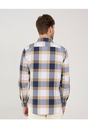 Camisa Para Hombre Manga Larga Con Bolsillo Color Azul  Marca Patprimo #44013046