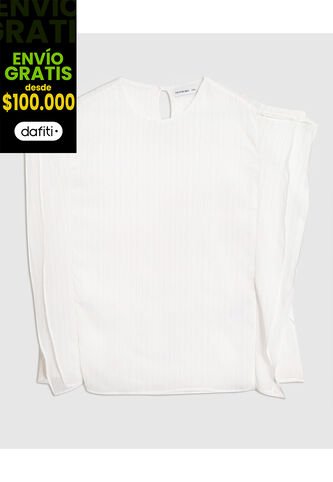 Blusa  Para Mujer Manga Corta Color Blanco Marca Patprimo #30123643 Patprimo