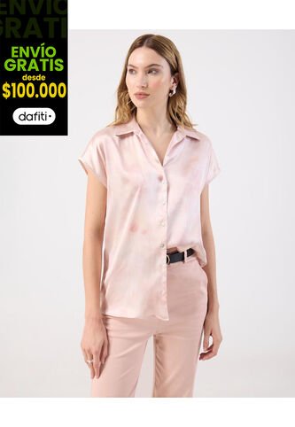 Camisa  Para Mujer Manga Corta Color Rosa Marca Patprimo #30010769 Patprimo