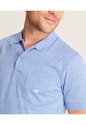 Polo Para Hombre Cuello Tejido Con Bolsillo Color Azul  Marca Patprimo #44110817