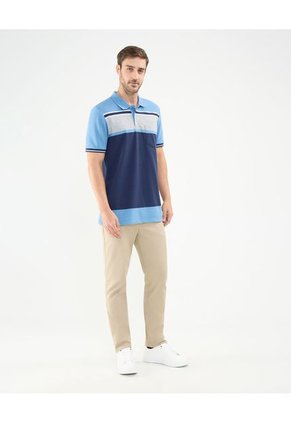 Polo Para Hombre Cuello Tejido Con Bolsillo Color Azul Marca Patprimo #44112629