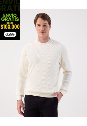 Saco  Para Hombre Cuello Redondo Color Crema Marca Patprimo #44330237 Patprimo