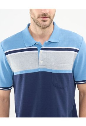 Polo Para Hombre Cuello Tejido Con Bolsillo Color Azul Marca Patprimo #44112629