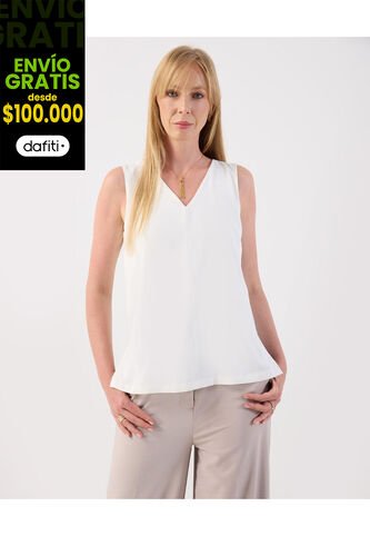 Blusa  Para Mujer Manga Sisa Color Blanco Marca Patprimo #30123645 Patprimo