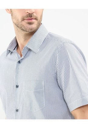 Camisa Para Hombre Manga Corta Con Bolsillo Cuello Formal C Color Azul Marca Patprimo #44013105