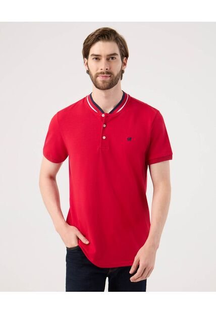Polo  Para Hombre Cuello Mao Sin Bolsillo Color Rojo Marca Patprimo #44112434