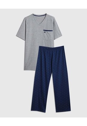 Pijama Para Hombre M/C P/L Color Gris  Marca Patprimo #44040209