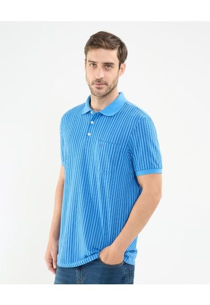 Polo Para Hombre Cuello Tejido Con Bolsillo Color Azul Marca Patprimo #44112666
