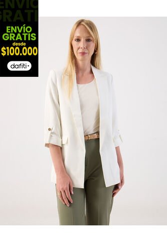 Chaqueta  Para Mujer Blazer Color Crema Marca Patprimo #30080602 Patprimo
