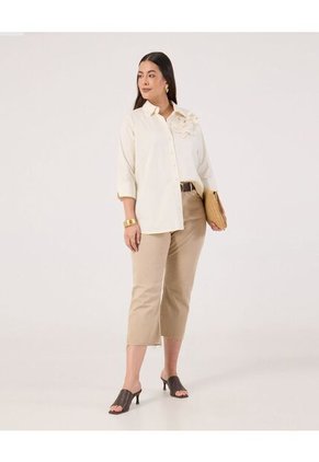 Camisa Para Mujer Manga 3/4 Color Crema Marca Patprimo #14010198