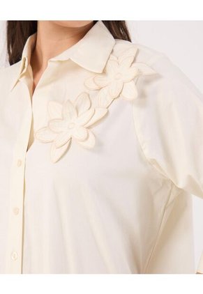 Camisa Para Mujer Manga 3/4 Color Crema Marca Patprimo #14010198