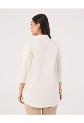 Camisa Para Mujer Manga 3/4 Color Crema Marca Patprimo #14010198