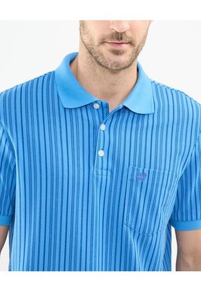 Polo Para Hombre Cuello Tejido Con Bolsillo Color Azul Marca Patprimo #44112666