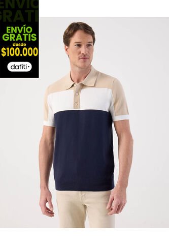 Polo  Para Hombre Cuello Tejido Sin Bolsillo Color Azul Marca Patprimo #44112763 Patprimo