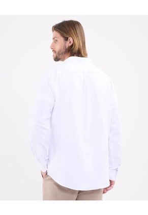 Camisa Para Hombre Manga Larga Sin Bolsillo Cuello Italiano Color Blanco Marca Patprimo #44012575