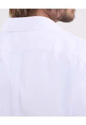 Camisa Para Hombre Manga Larga Sin Bolsillo Cuello Italiano Color Blanco Marca Patprimo #44012575