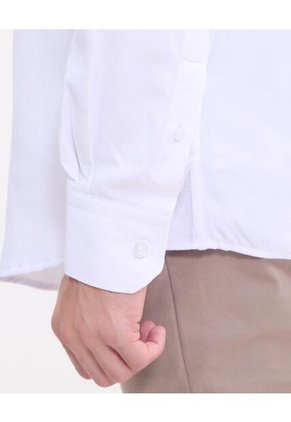 Camisa Para Hombre Manga Larga Sin Bolsillo Cuello Italiano Color Blanco Marca Patprimo #44012575