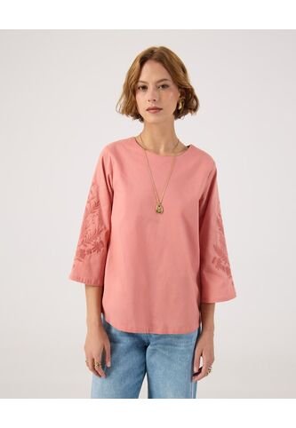 Blusa Para Mujer Manga 3/4 Color Rosa Marca Patprimo #30123594 Patprimo