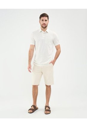 Polo Para Hombre Cuello Maquina Con Bolsillo Color Crema Marca Patprimo #44112688