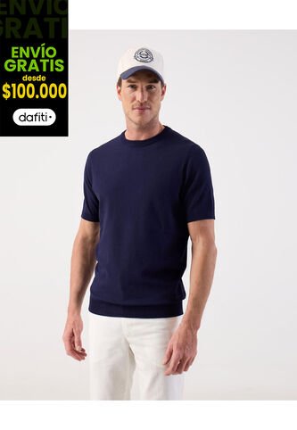 Camiseta  Para Hombre Manga Corta Cuello Redondo Color Azul Marca Patprimo #44090959 Patprimo