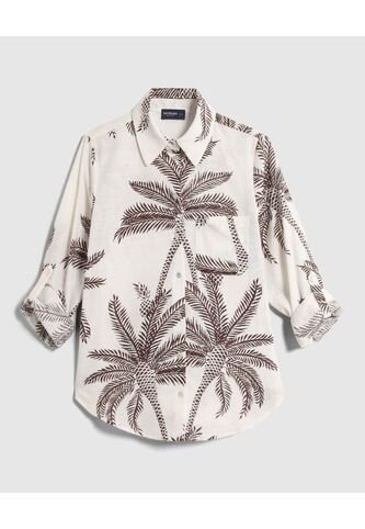 Camisa  Para Mujer Manga Larga Color Café Marca Patprimo #30010732 Patprimo