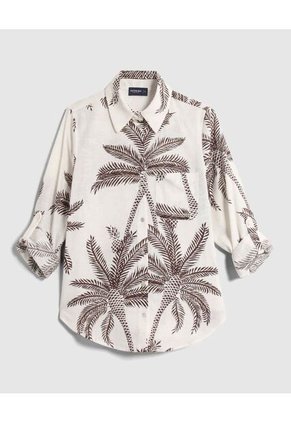 Camisa  Para Mujer Manga Larga Color Café Marca Patprimo #30010732