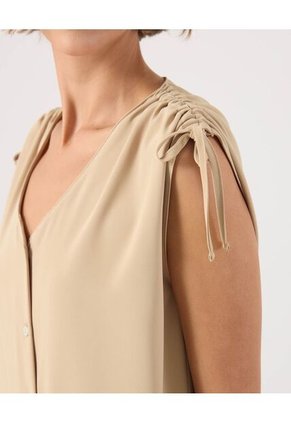 Blusa Para Mujer Manga Corta Color Café Marca Patprimo #30123603