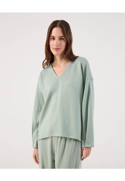 Buzo Para Mujer Cuello V Color Verde Marca Patprimo #30060072