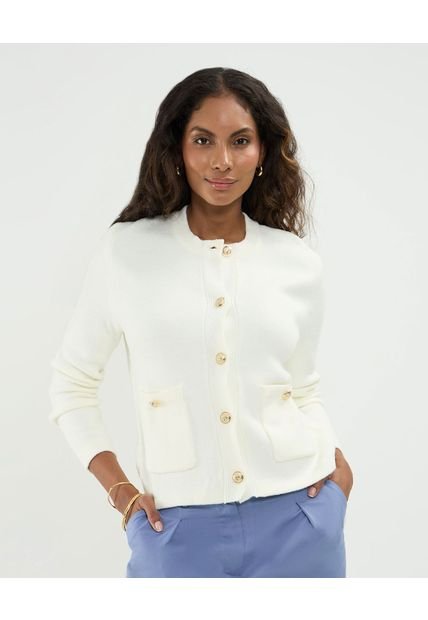 Saco Para Mujer Cardigan Color Blanco Marca Patprimo #30330637