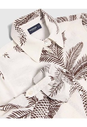 Camisa  Para Mujer Manga Larga Color Café Marca Patprimo #30010732