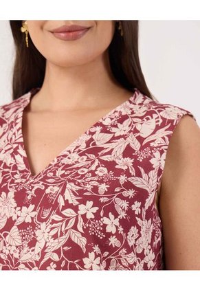 Blusa Para Mujer Manga Sisa Color Vino Marca Patprimo #14121410