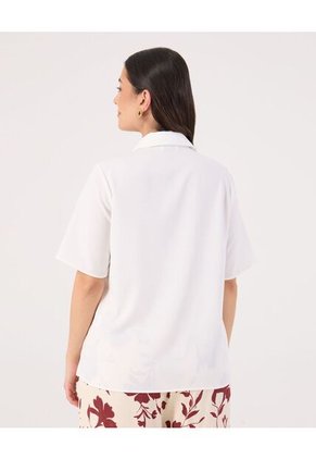 Camisa Para Mujer Manga Corta Color Blanco Marca Patprimo #14010201