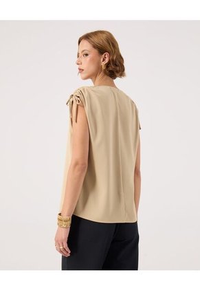 Blusa Para Mujer Manga Corta Color Café Marca Patprimo #30123603