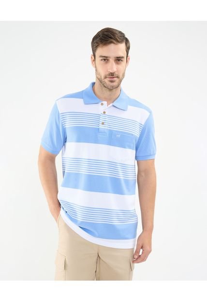 Polo Para Hombre Cuello Tejido Con Bolsillo Color Azul Marca Patprimo #44112680