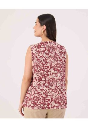 Blusa Para Mujer Manga Sisa Color Vino Marca Patprimo #14121410