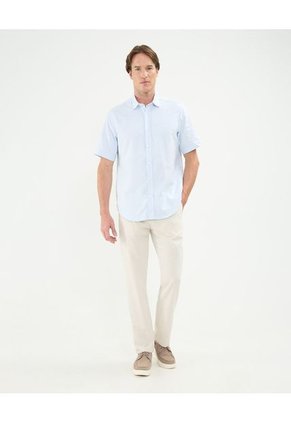 Camisa Manga Corta  Para Hombre Azul Patprimo