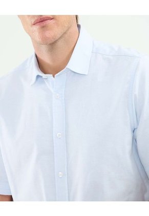 Camisa Manga Corta  Para Hombre Azul Patprimo