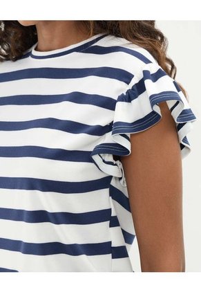 Camiseta Para Mujer Manga Corta Cuello Redondo Color Azul Marca Patprimo #30093711