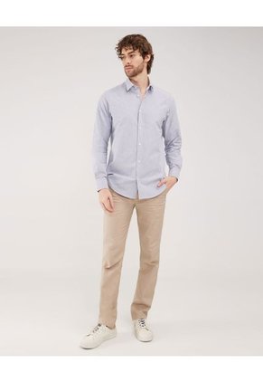 Camisa Para Hombre Manga Larga Sin Bolsillo Color Azul Marca Patprimo #44012988