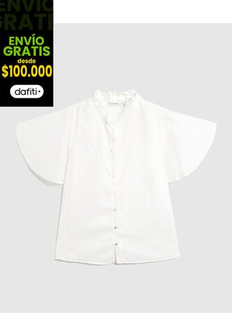 Camisa  Para Mujer Manga Corta Color Blanco Marca Patprimo #30010753 Patprimo