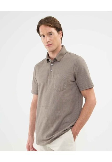 Polo Para Hombre Cuello Tejido Con Bolsillo Color Café Marca Patprimo #44112722