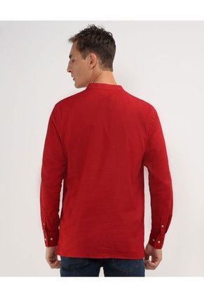 Camisa Para Hombre Manga Larga Sin Bolsillo Color Cereza Marca Patprimo #44012907