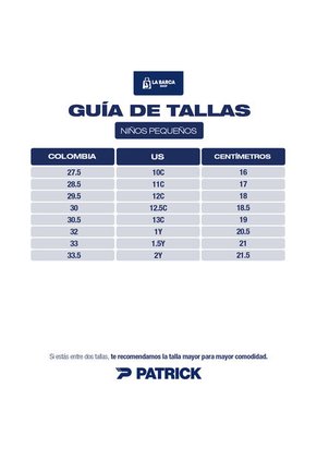 Guayos Patrick Cubarsi RU/N6 Infantil